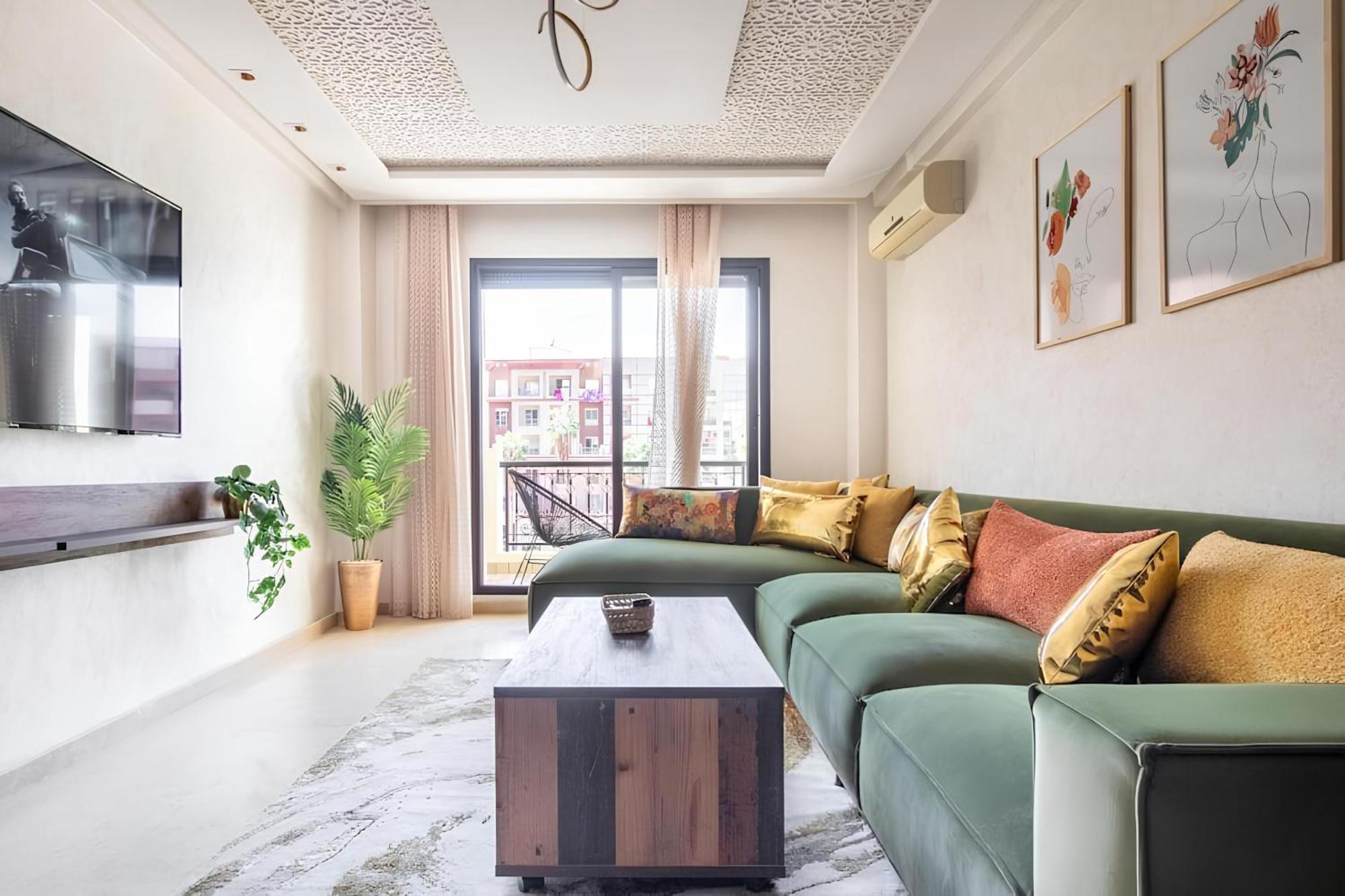 C-Appartement De Luxe Plein Centre De Gueliz Avec Piscine Parking Wifi Netflix 马拉喀什 外观 照片
